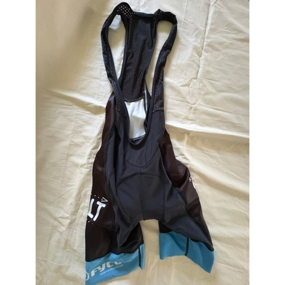 Trewear Cycling Bib Shorts Padded Men's Size M Black Blue Bicycle Bike Racing